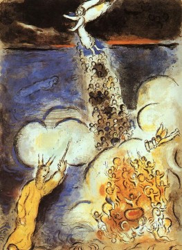 Marc Chagall Werke - Moses ruft die Wasser auf den Zeitgenossen der ägyptischen Armee Marc Chagall herab